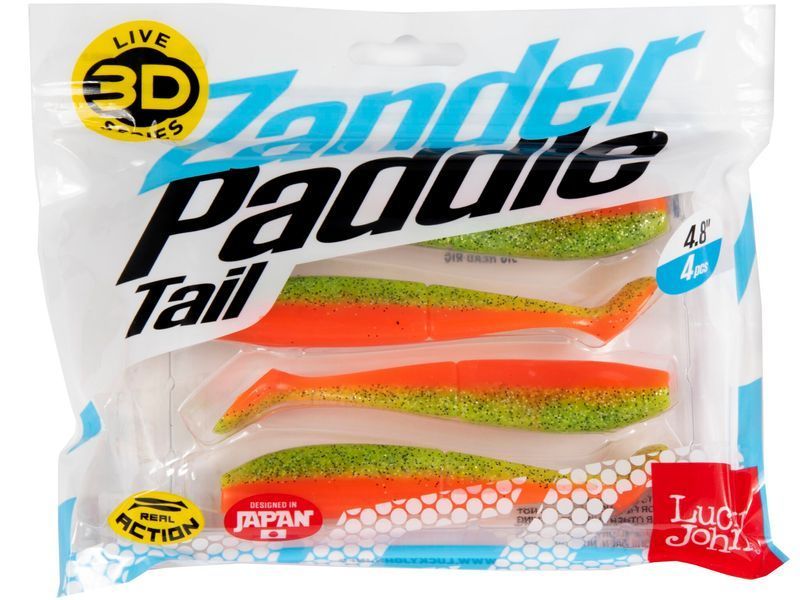 Віброхвости LJ 3D Series ZANDER PADDLE TAIL 4.8in (12.00)/Z12 4шт. 140430-Z12 фото