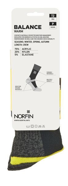 Носки Norfin T2P BALANCE WARM CREW р.(39-41) M 304727-02M фото