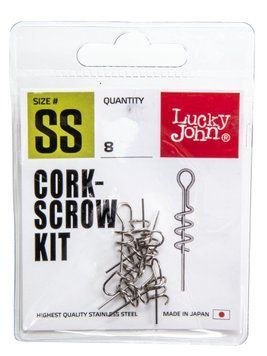 Спирали LJ Pro Series CORKSCROW KIT SS для крепл. силикон. приманок 8шт. LJP5120-SS фото