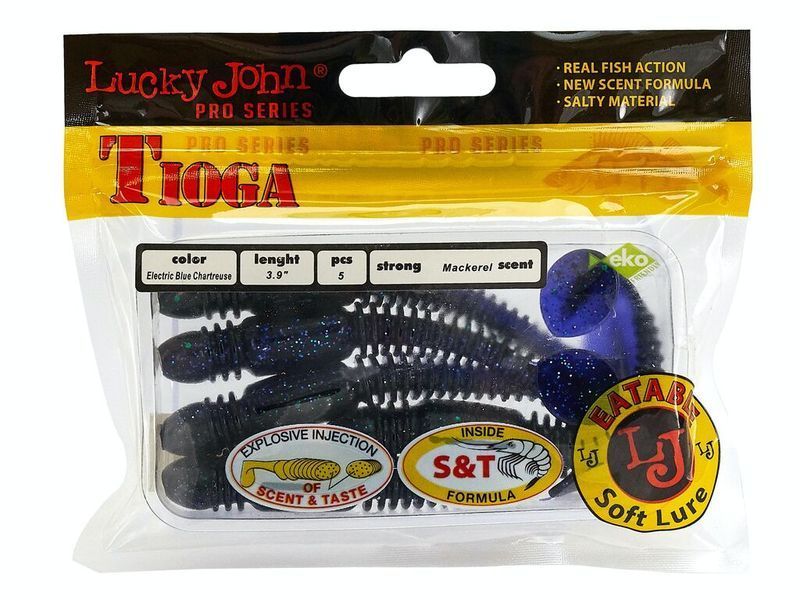 Виброхвосты съедоб. искусст. LJ Pro Series TIOGA 3.9in (10.00)/T52 5шт. 140104-T52 фото