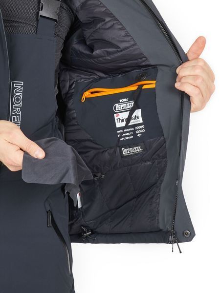 Куртка демісезон. мембран.з утеплювачем Norfin REBEL PRO PANTS GRAY (мебр.Toray Dermizax) 20000мм / S 596001-S фото