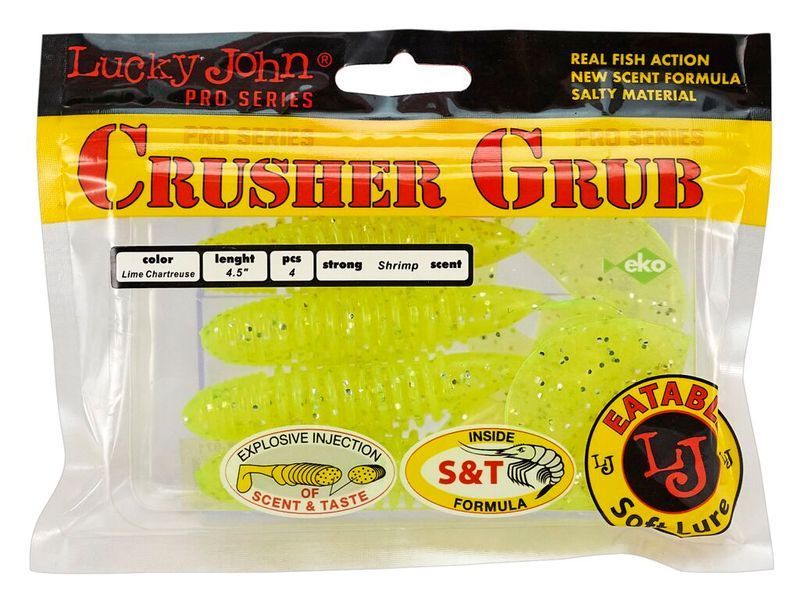 Твистеры съедобные искусственные LJ Pro Series CRUSHER GRUB 4,5in (11,40)/071 4шт. 140158-071 фото