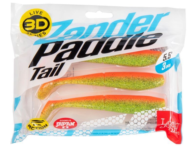 Віброхвости LJ 3D Series ZANDER PADDLE TAIL 5.5in (14.00)/Z12 3шт. 140431-Z12 фото