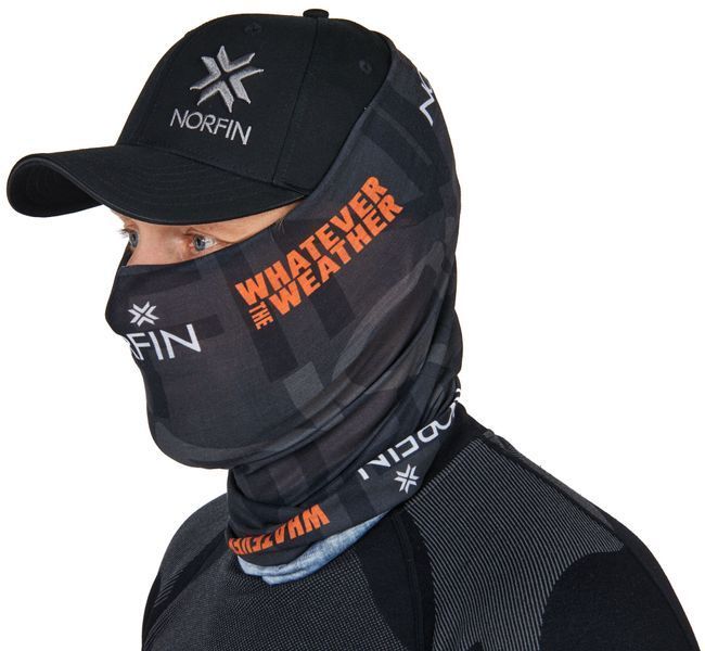 Бафф - захист обличчя/шиї/голови "NORFIN BANDANA" GREY (PL,сірий / чорний) / AM-6523 AM-6523 фото