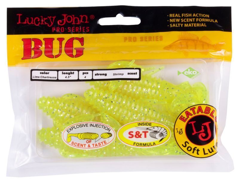 М'яка приманка Lucky John BUG 4.5in (114 мм), 4шт. 140171-071 фото