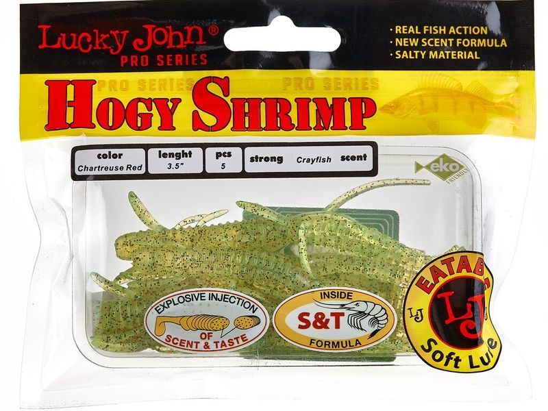 Виброхвосты съедоб. искусст. LJ Pro Series HOGY SHRIMP 3.5in (08.90)/S15 5шт. 140174-S15 фото