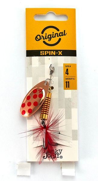 Блешня оберталка з борідкою Lucky John SPIN X ROUND 04 вагою 11 г (колір CR) (LJSR04-CR) LJSR04-CR фото