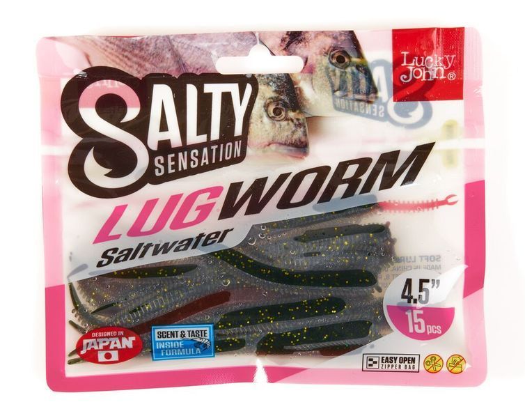 Черви съедоб. искусст. LJ Salty Sensation LUGWORM 4.5in (11,40)/F41 15шт. 140504-F41 фото