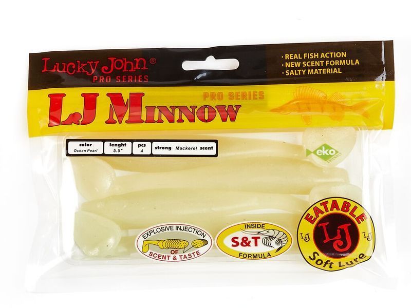 Віброхвіст Lucky John Minnow 5,5 Ocean Pearl 4шт (140151-033) 140151-033 фото
