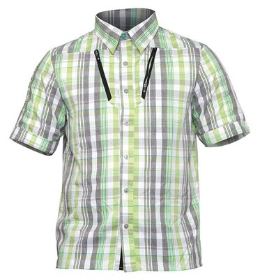Сорочка з коротким рукавом Norfin Summer чоловіча S Сірий\Зелений (654001-S) 654001-S фото