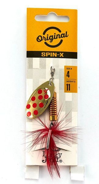 Блешня оберталка з борідкою Lucky John SPIN X ROUND 04 вагою 11 г (колір GR) (LJSR04-GR) LJSR04-GR фото