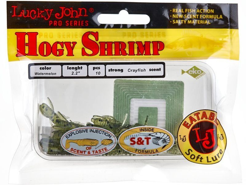 Виброхвосты съедоб. искусст. LJ Pro Series HOGY SHRIMP 2,2in (05.60)/PA01 10шт. 140163-PA01 фото