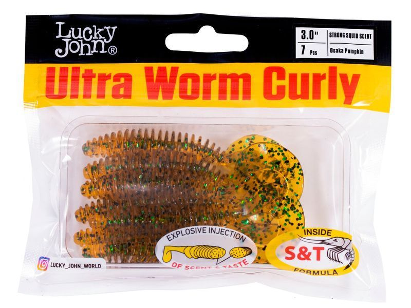 Твістер силікон. ULTRAWORM CURLY LJ Pro Series 3 "/ PA19 *7 140213-PA19 фото