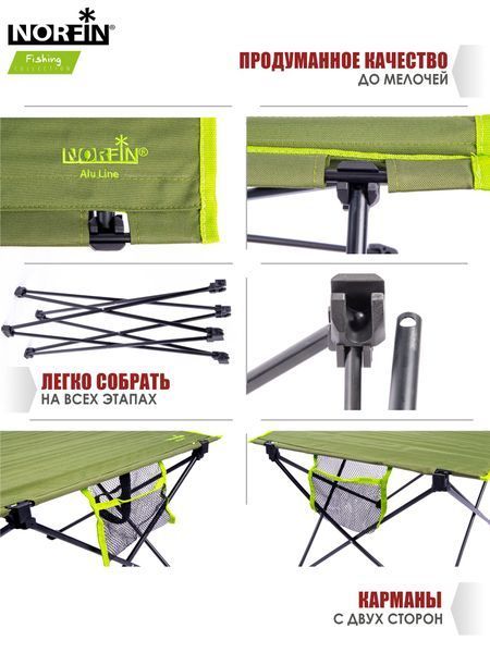 Стол склад. Norfin LUOMA COMPACT NF Alu 57x45 NF-20311 фото