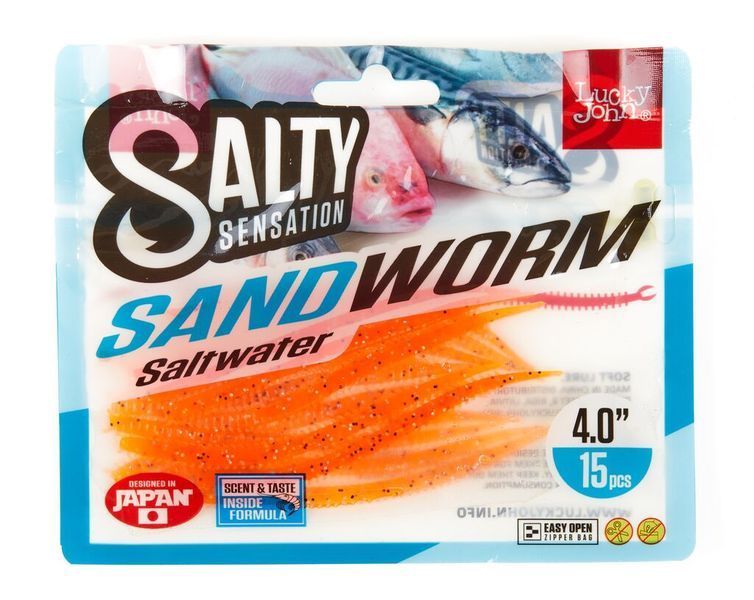 Черв'яки їстівні штучні Salt Water SANDWORM 4in (10 см), 15шт. 140502-F29N фото