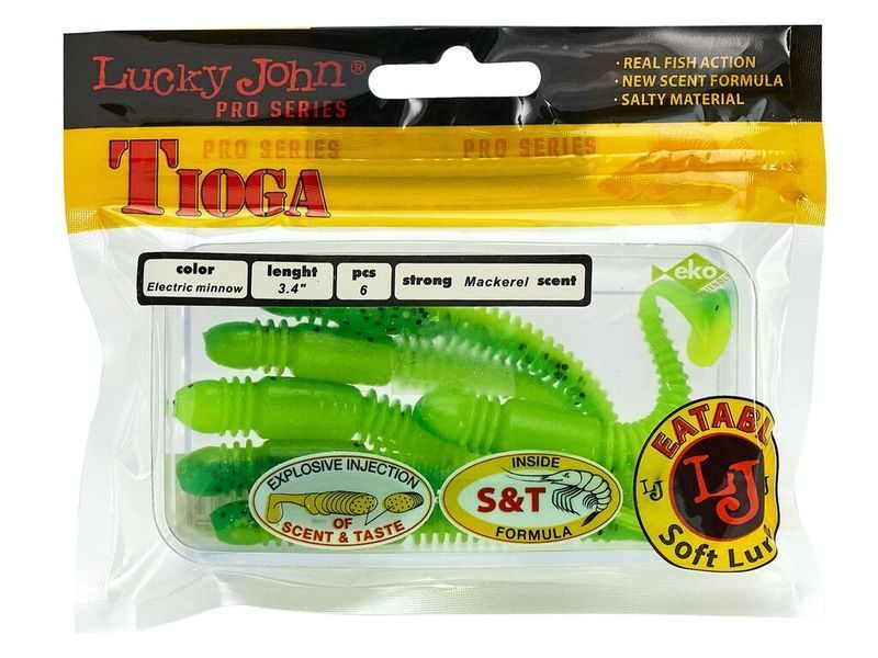 Виброхвосты съедоб. искусст. LJ Pro Series TIOGA 3.4in (08.64)/T18 6шт. 140127-T18 фото