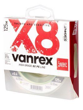 Шнур плетёный Lucky John Vanrex х8 BRAID Fluo Green 125/010 LJ4118-010 фото