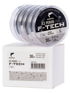 Лески моно. зим. Salmo ICE PERIOD F-TECH Clear 5шт. набор 4525-SET фото