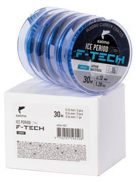 Лески моно. зим. Salmo ICE PERIOD F-TECH Lake Blue 5шт. набор 4526-SET фото