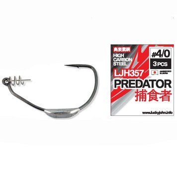 Гачки офсетні Lucky John PREDATOR сер. LJH357 розм.004/0 3шт. LJH357-K040 фото