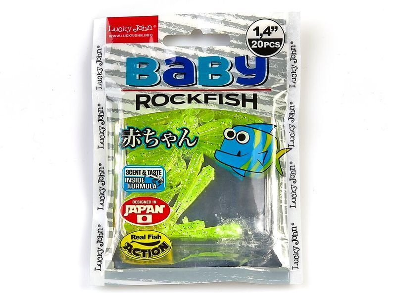 Віброхвіст Lucky John Baby Rockfish 1,4 Lime Chartreuse 20шт (140149-071) 140149-071 фото