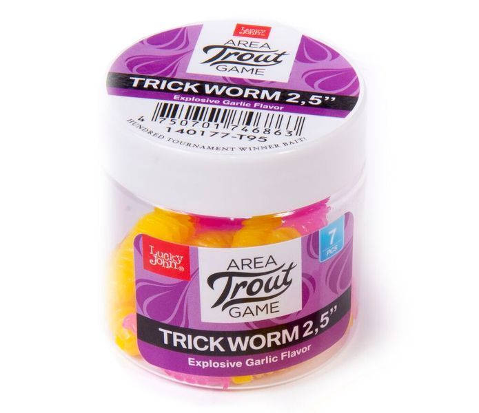 Слаги съедобные искусственные LJ Pro Series TRICK WORM 2,5in (06.35)/T95 7шт. 140177-T95 фото