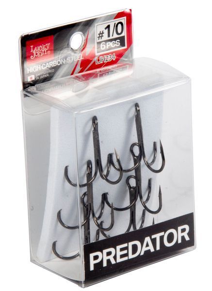 Гачки-трійники Lucky John PREDATOR сер. LJH234 розм.001/0 6 шт. LJH234-K010 фото