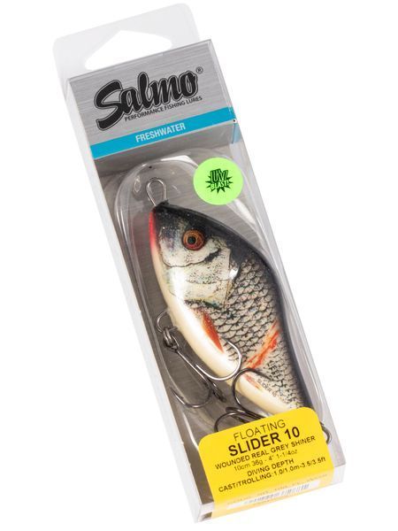 Воблер Slider FLO 10cm WOUNDED REAL GREY SHINER QSD024 фото