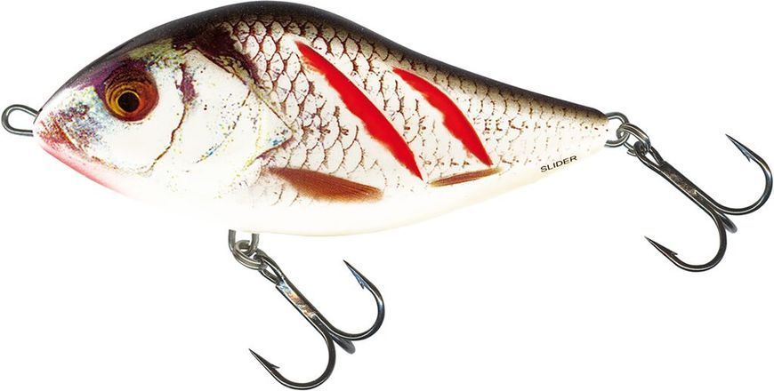 Воблер Slider FLO 10cm WOUNDED REAL GREY SHINER QSD024 фото