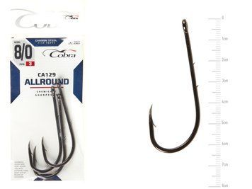 Гачки Cobra ALLROUND сер. CA129 разм. 008/0 3шт. CA129-K080 фото