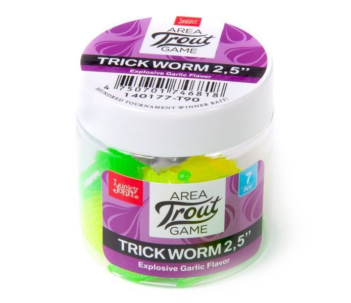 Слаги съедобные искусственные LJ Pro Series TRICK WORM 2,5in (06.35)/T90 7шт. 140177-T90 фото