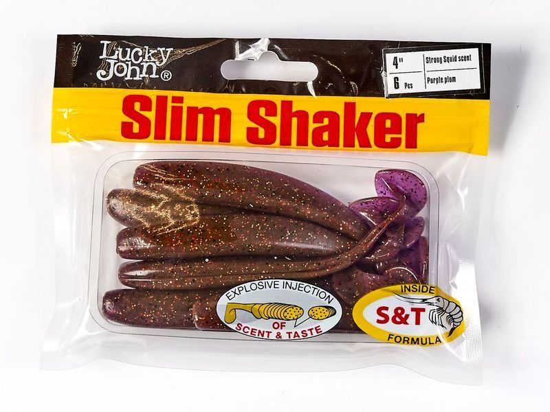 Виброхвосты съедоб. искусст. LJ Pro Series SLIM SHAKER 4in (10.00)/S13 6шт. 140183-S13 фото