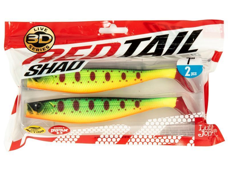 Виброхвосты LJ 3D Series RED TAIL SHAD 7.0in (17.80)/PG01 2шт. 140428-PG01 фото
