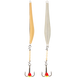 Блешня вертикальна зимова LUCKY JOHN Double Blade (ланцюжок, трійник), 60 мм, SG LJDD65-SG фото