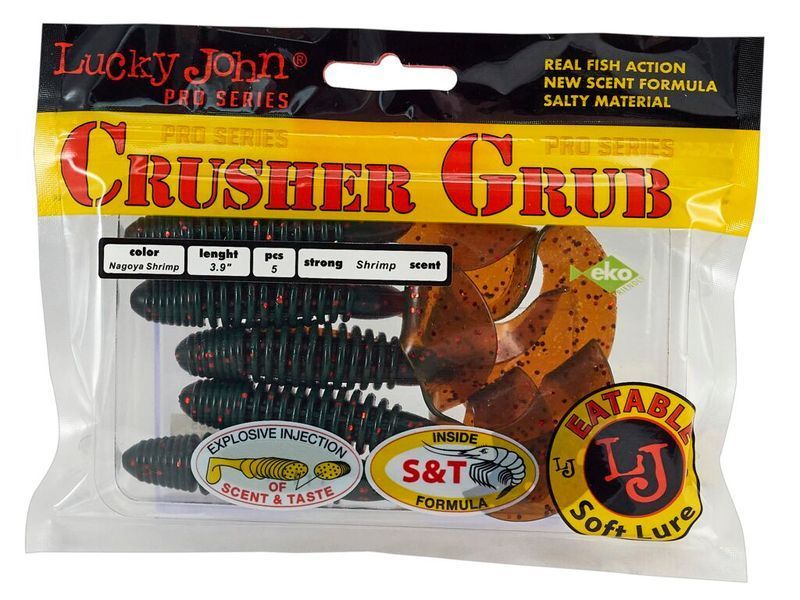 Твистеры съедоб. искусст. LJ Pro Series CRUSHER GRUB 3,9in (09.90)/085 5шт. 140157-085 фото