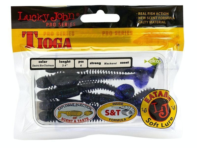 Виброхвосты съедоб. искусст. LJ Pro Series TIOGA 3.4in (08.64)/T52 6шт. 140127-T52 фото