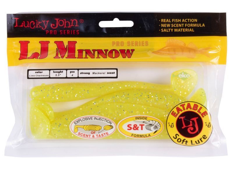 Виброхвосты съедоб. искусст. LJ Pro Series MINNOW 5.5in (13.90)/071 4шт. 140151-071 фото