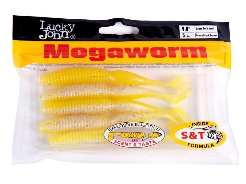 Віброхвости їст. LJ Pro Series MegaWorm 4,0in (10,16)/T66 5шт. 140191-T66 фото