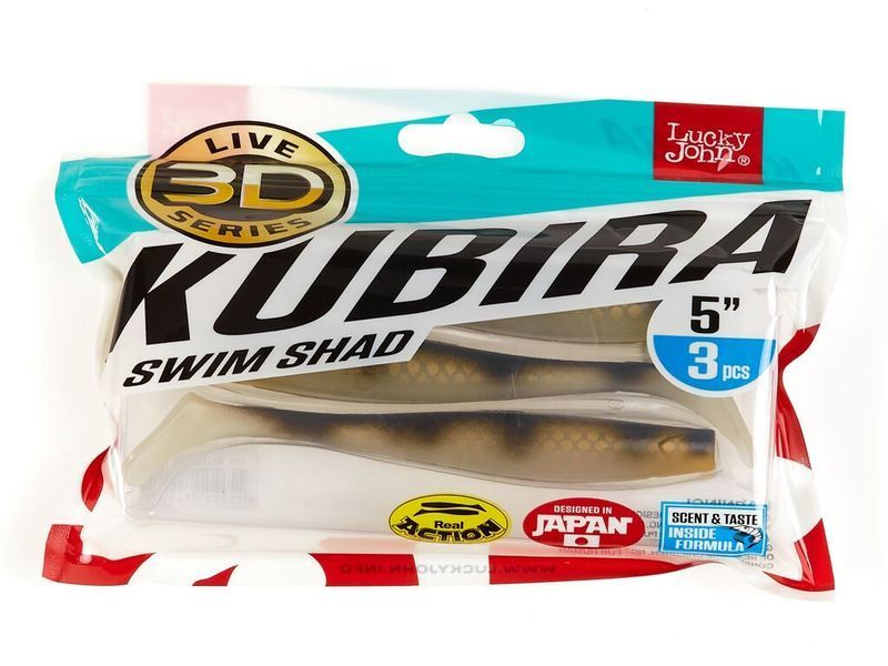 Віброхвіст Lucky John 3D Series Kubira Swim Shad 12.5cm 16g PG28 3шт (140420-PG28) 140420-PG28 фото