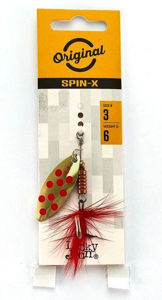 Блешня оберталка з борідкою Lucky John SPIN X LONG 03 вагою 6 г (колір GR) (LJSL03-GR) LJSL03-GR фото
