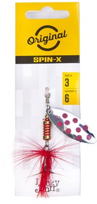 Блешня оберталка з борідкою Lucky John SPIN X LONG 03 вагою 6 г (колір SR) (LJSL03-SR) LJSL03-SR фото