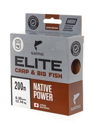 Волосінь Salmo Elite Carp & Big Fish 200м 0.35 мм 12.10кг / 26lb (4120-035) 4120-035 фото
