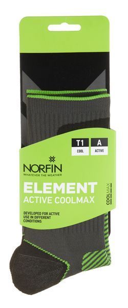 Шкарпетки NORFIN T1A ELEMENT ACTIVE COOLMAX CREW 304712-02M фото