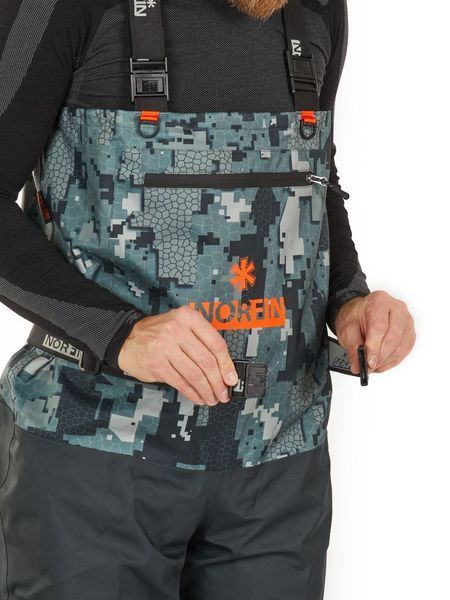 Полукомбинезон заброд. Norfin PILOT CAMO BOOTFOOT р.43-M с сапогами резина 83400-43-M фото
