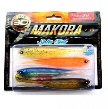 Виброхвосты LJ 3D Series MAKORA SPLIT TAIL 5.0in (12,70)/MIX1 4шт. 140411-MIX1 фото
