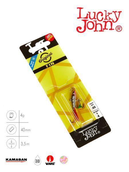 Балансир Lucky John FIN 3 с тр. 40мм/12HRT блистер 71313-12HRT фото