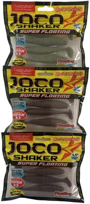 Набор Виброхвост Lucky John Pro Joco Shaker 3.5" 3x4 шт. (S302-F01-F02-F07) S302-F01-F02-F07 фото