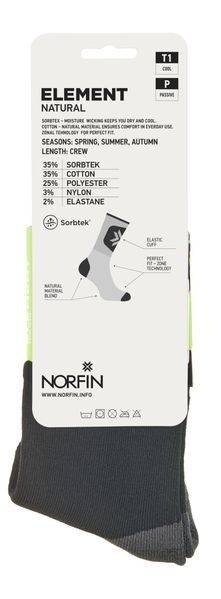 Носки Norfin T1P ELEMENT NATURAL CREW р.(42-44) L 304716-03L фото