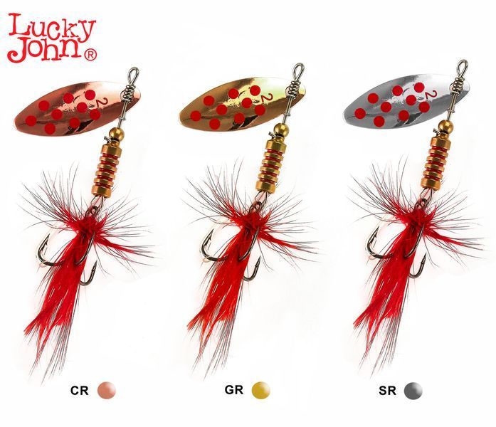 Блешня брехати. Lucky John SPIN X LONG 02 4,0 г CR/GR/SR 3шт. набір LJSL02-001SET фото