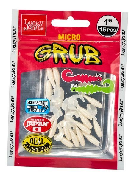 Твистеры съедоб. искусст. LJ Pro Series MICRO GRUB 1,0in (02,50)/026 15шт. 140159-026 фото